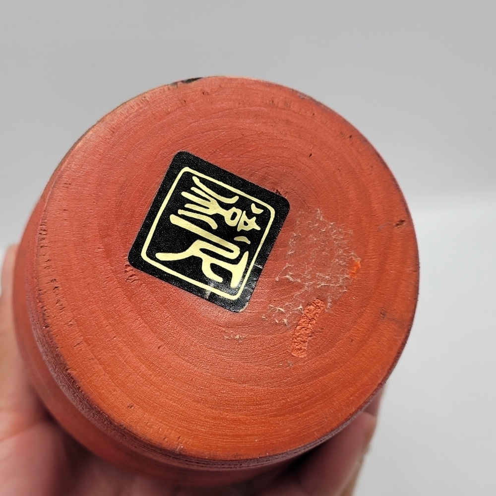 Wooden Doll with Autumn Leaves Seigaku Ando Kokeshi Doll | Approx. 8" VTG Rare - Picture 5 of 9